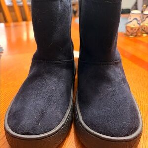 Girls Navy Faux Suede Boots - NWT